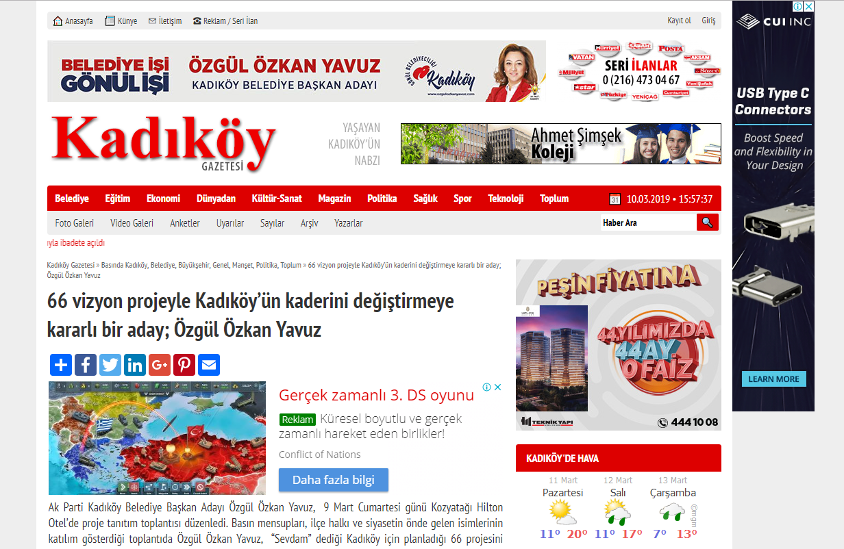 Kadıköy Gazetesi: 66 vizyon projeyle Kadıköy’ün kaderini değiştirmeye kararlı bir aday; Özgül Özkan Yavuz