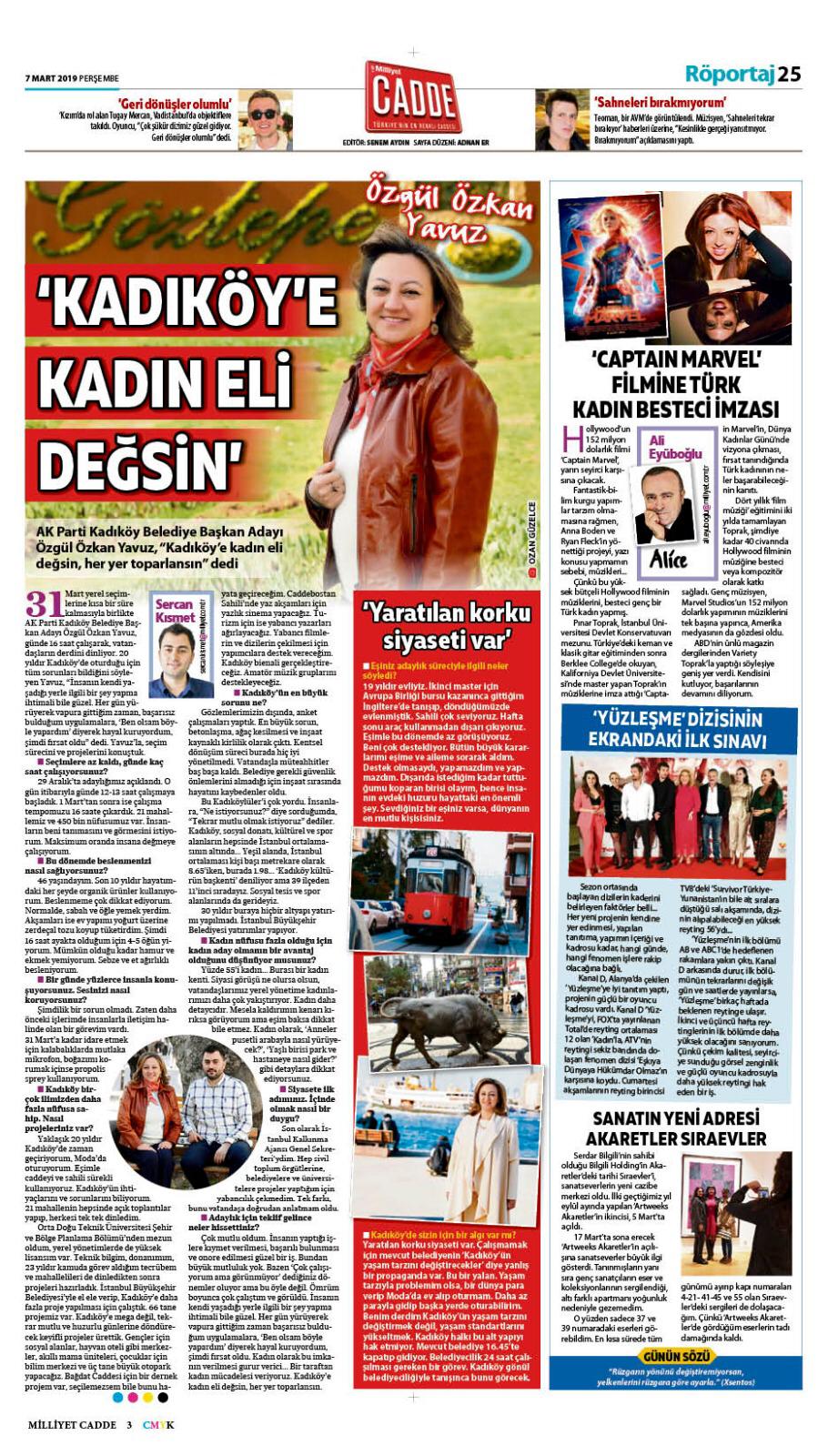 MİLLEYET CADDE: Kadıköye Kadın Eli Değsin