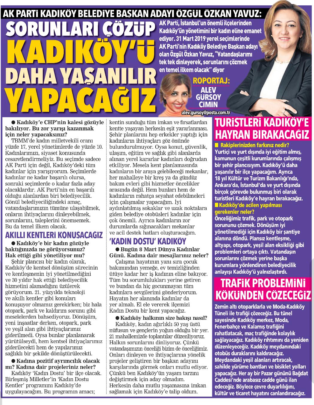 POSTA: Sorunları Çözüp Kadıköy Daha Yaşanılır Yapacağız