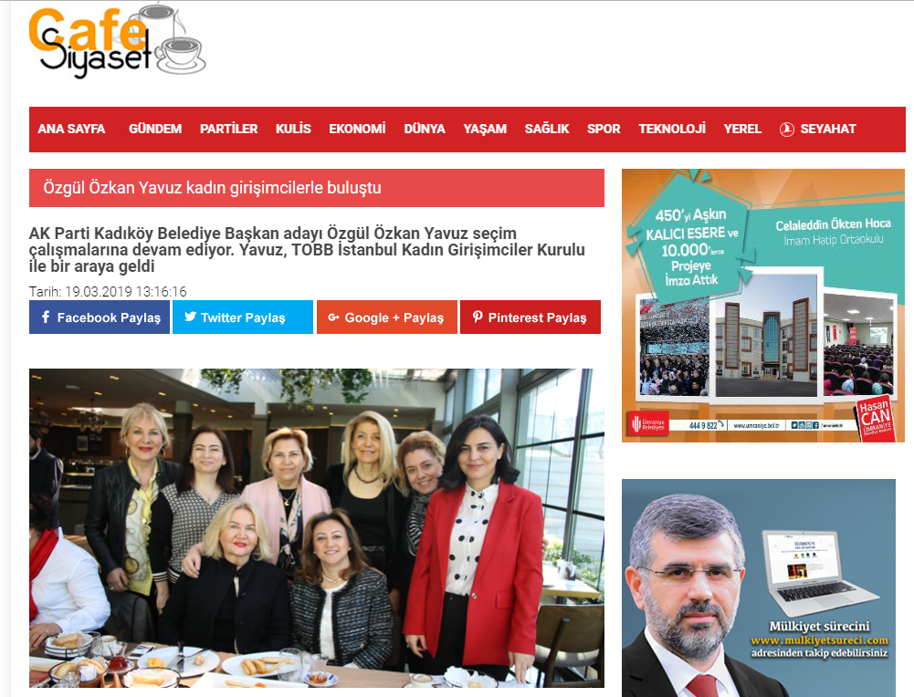 CAFE SİYASET: Özgül Özkan Yavuz kadın girişimcilerle buluştu