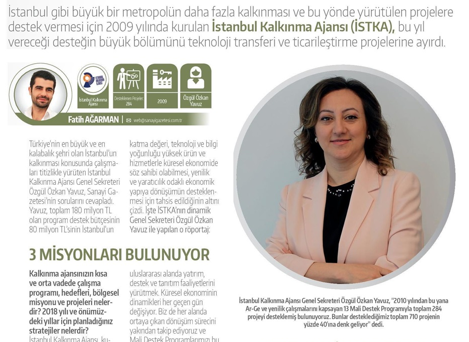 Sanayi Gazetesi - Özgül Özkan Yavuz Röportaj