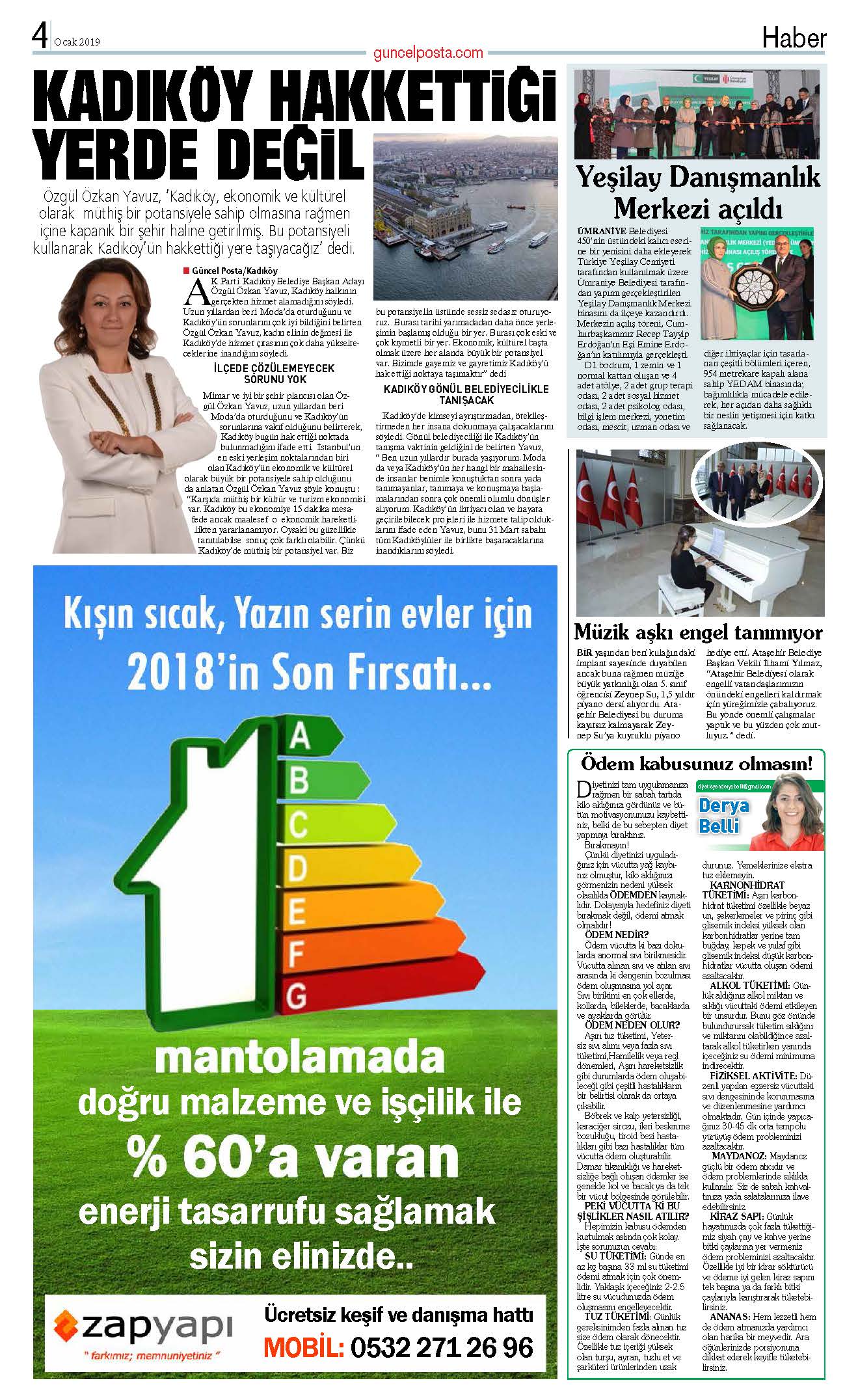 GÜNCEL POSTA Gazetesi: Kadıköy Hakkettiği Yerde Değil 